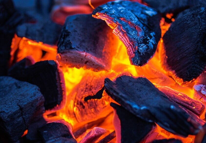 charcoal fire