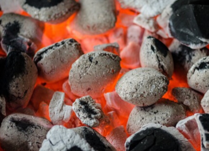 hot charcoal