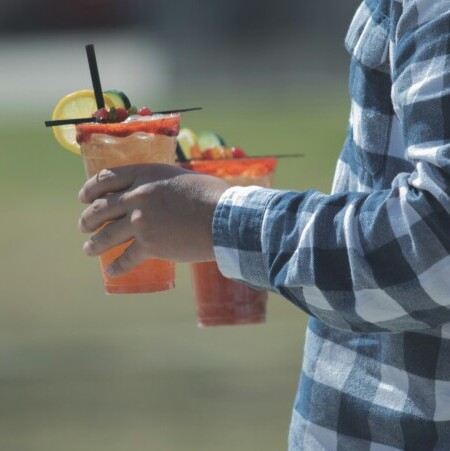 Pitmaster with drink