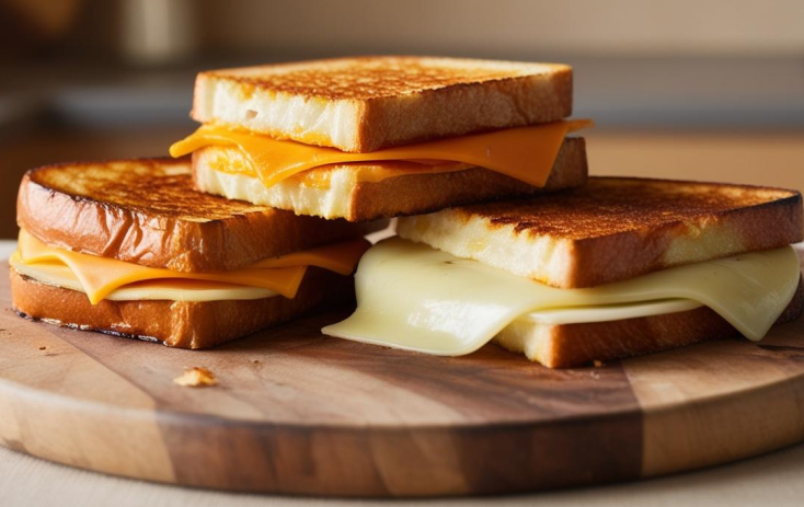 grilled tasty cheese sandwiches