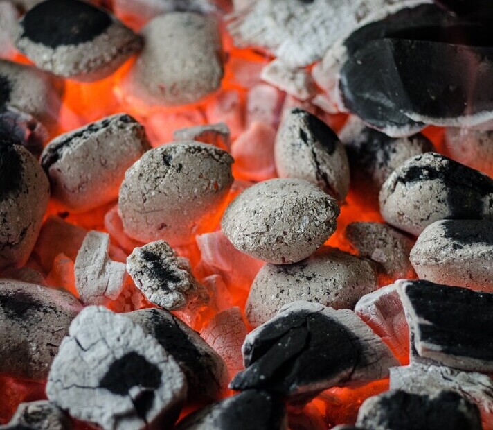 charcoal embers