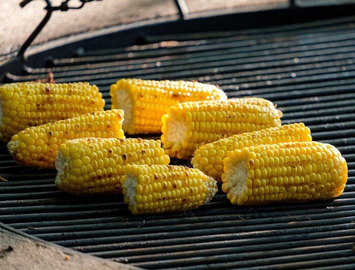 Grilled corn on the cob